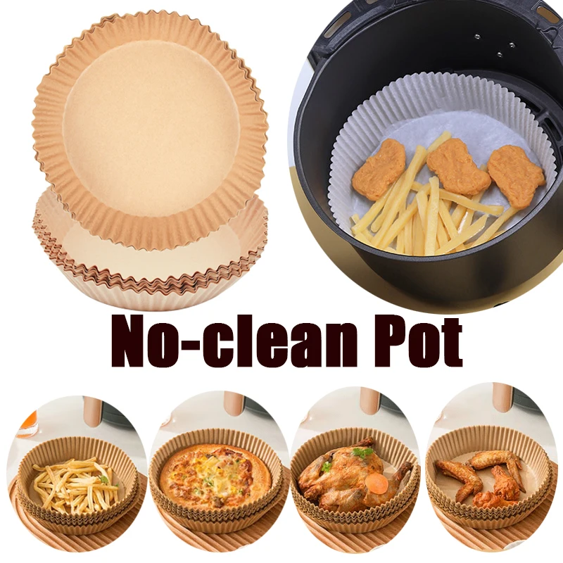 Disposable Air Fryer Parchment Paper Liner Oil-proof Water-proof Paper Tray Non-Stick Baking Mat for Oven Air Fryer Accessories 2 5cmx25m spots tape for decorating hockey stick water proof camouflage cotton