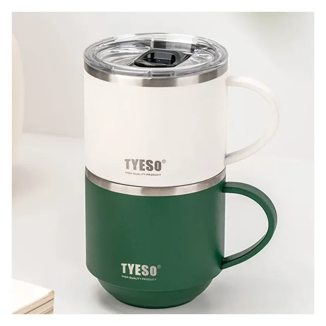 Custom 12oz 330ml Tyeso Mug Coffee Cup With Handle Thermal Bottle Creative  Thermos Tumbler for Men and Women Office Tea Cup - AliExpress