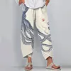 2024 New Fashion 3D Octopus Print Pocket Pants For Women Retro Home Casual Pants For Women Plus Size Elasticated Belt Pants 1