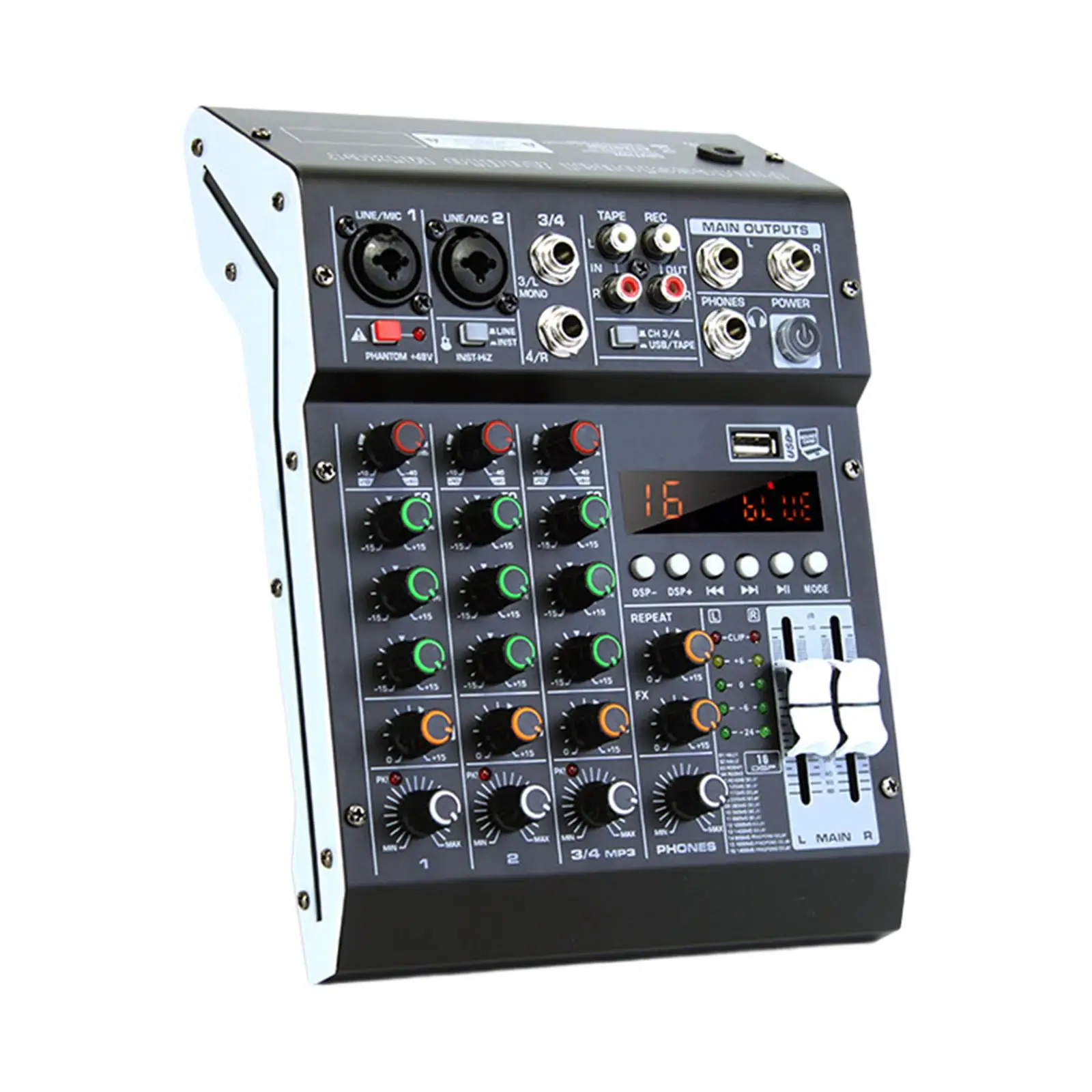 AudioMixerAnalogMixerPhantomPowerQualityKnobPlugandPlaySound