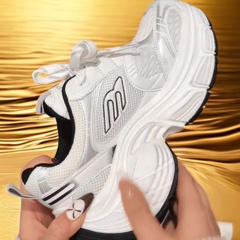Sports Shoes 2025 Spring and Autumn Versatile Dad Shoes Lightweight Non-slip  Women Little White Shoes