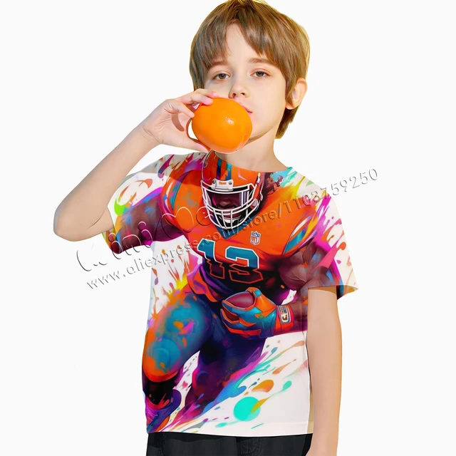 Camiseta Juvenil 3D NFL de Rúgbi: Conforto e Estilo para o Verão 3 Camiseta Juvenil 3D NFL: Conforto e Estilo para o Verão