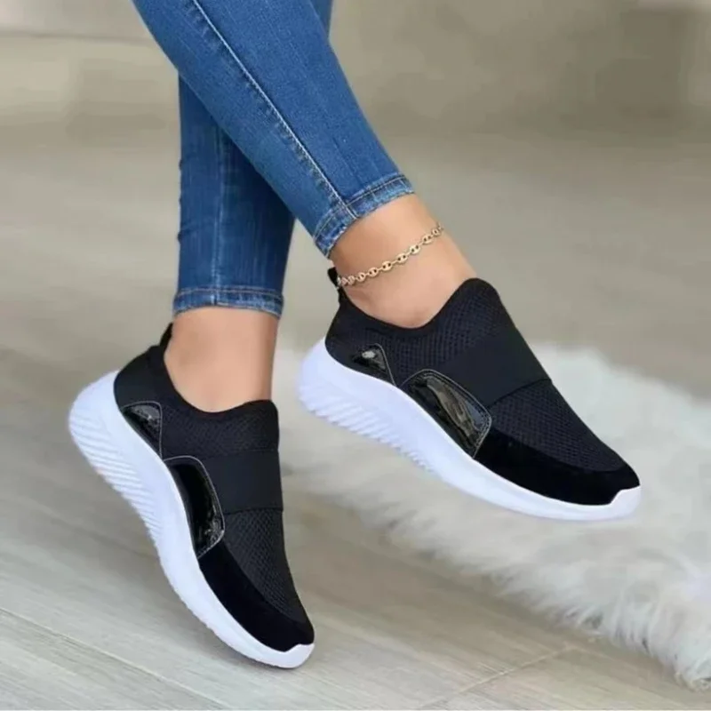 Summer Knitted Breathable Sneakers Women's Vulcanize Shoes main image 0