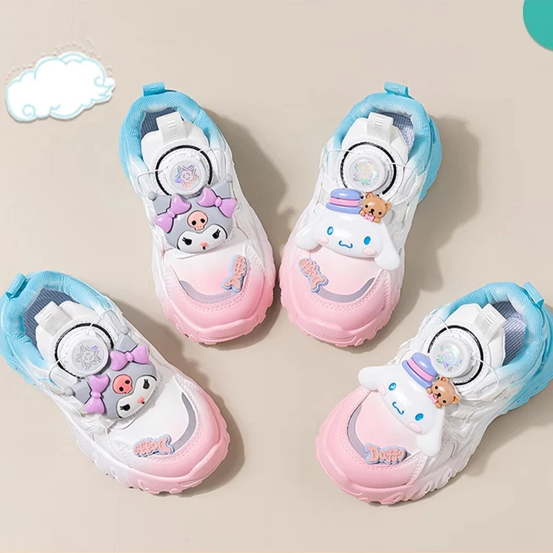 

Sanrio Kawaii Kuromi Children Shoes Cinnamoroll Anime Cartoon Lovely Fashionable Ins Style Good Looking Anti Slip Running Shoes