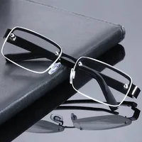 Lunettes de lecture demi-monture pour hommes et femmes, monture carrée, lunettes de presbytie, + 1.0 à + 4.0, mode 2