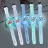 Hello Kitty Children Watches Girls Color Light Source Silicone Strap Kids Watch with Box Gift Clock Wrist Relogio Feminino 3