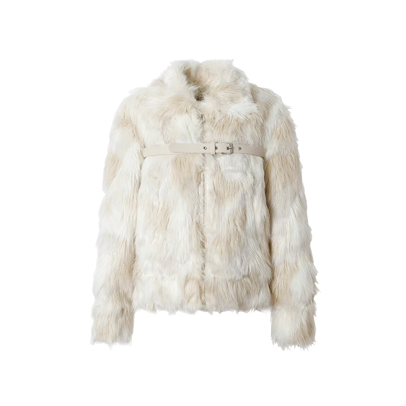 Warm Long Fur Coat for Women Eco-friendly Fur Coat Furry Integrated Jacket Faux Fur Jacket Vintage Winter Clothes  2023