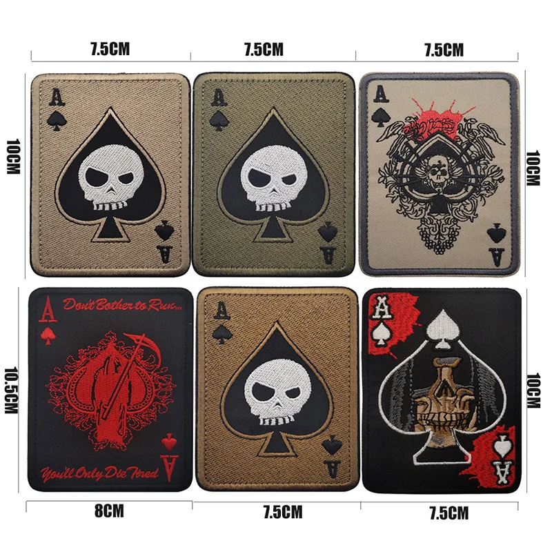 Ace Of Spades Patch Death Card Parche De Moral Para Equipo - Temu