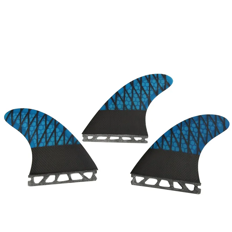 Honeycomb Surfboard Fin M/L Blue Single TabsFins High Quality Carbon Fibre Surf Fins barbatanas prancha quilhas de