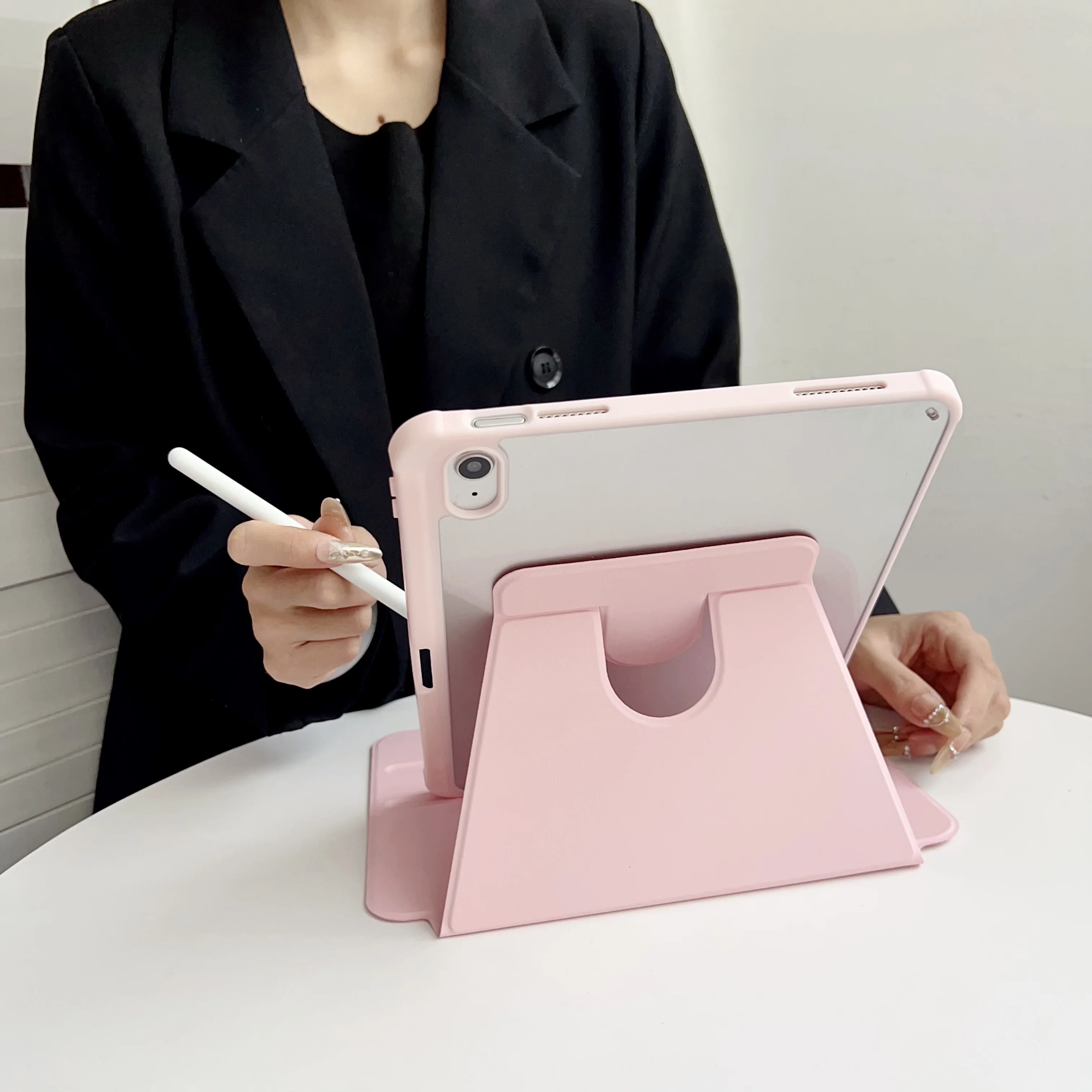 360° Rotating Acrylic Tablet Protective Case