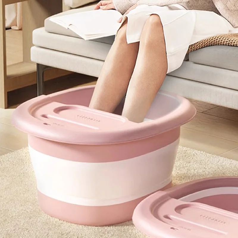 Collapsible Foot Bath Tub for Foot Massage and Soaking, Foldable Portable Spa Basin for Care
