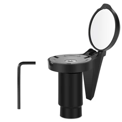 DOMEN 360° Rotatable Bicycle Handlebar Rearview Mirror - Adjustable Convex Design (Black)