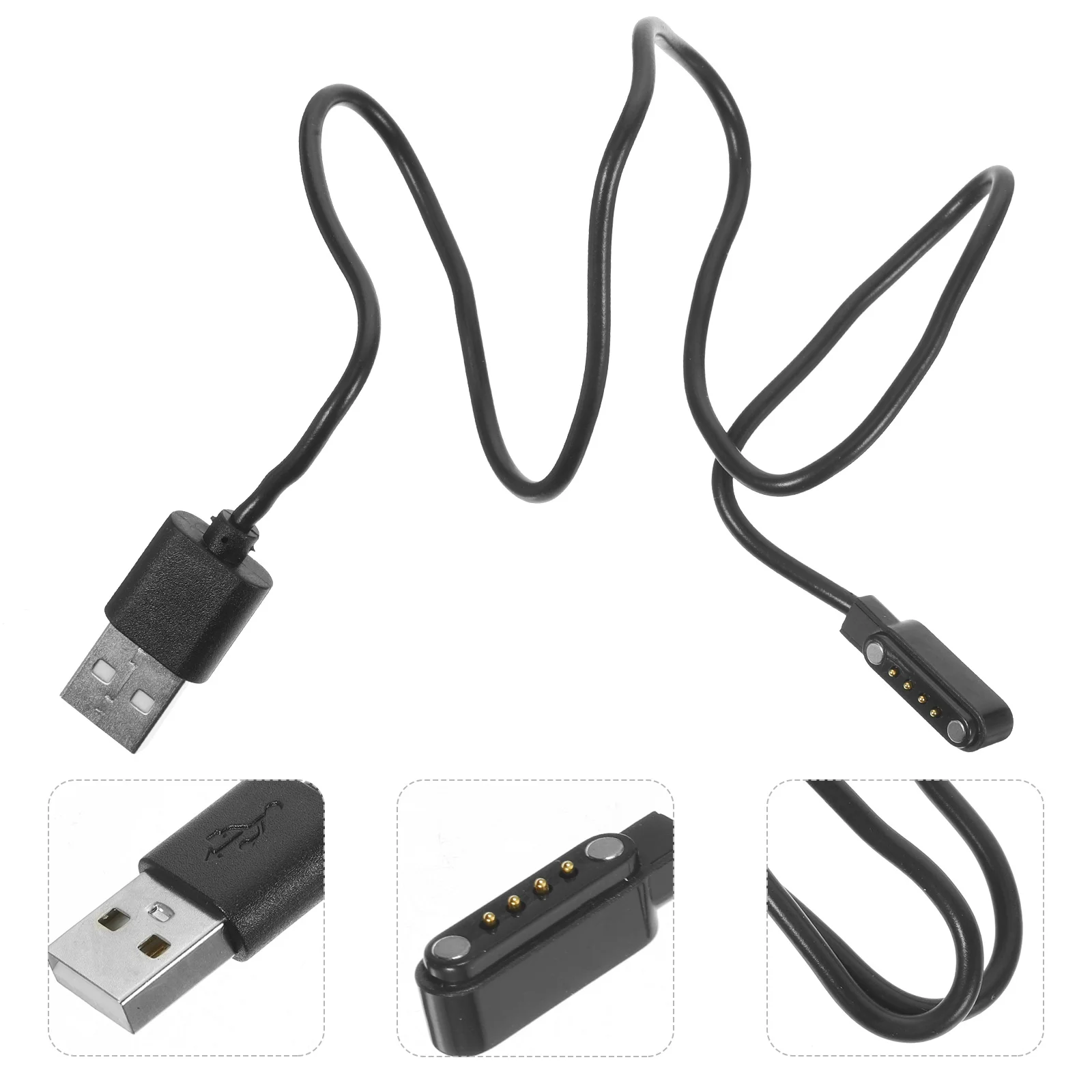 

Smartwatch Cable 4 Pin Magnetic Suction Charging Cable USB Cable for Watch