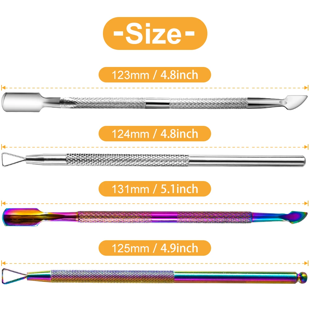 Stainless Steel Nail Art Cuticle Pusher Dead Skin Push Remover Gel Polish Tweezers 1pcs for Pedicure Manicure Cleaner Care Tool nail care kit manicure tools manicure pedicure kit manicure set nail art pusher nail manicure tools manicure pedicure tools cuticle pusher nail manicure sticks dead skin remover