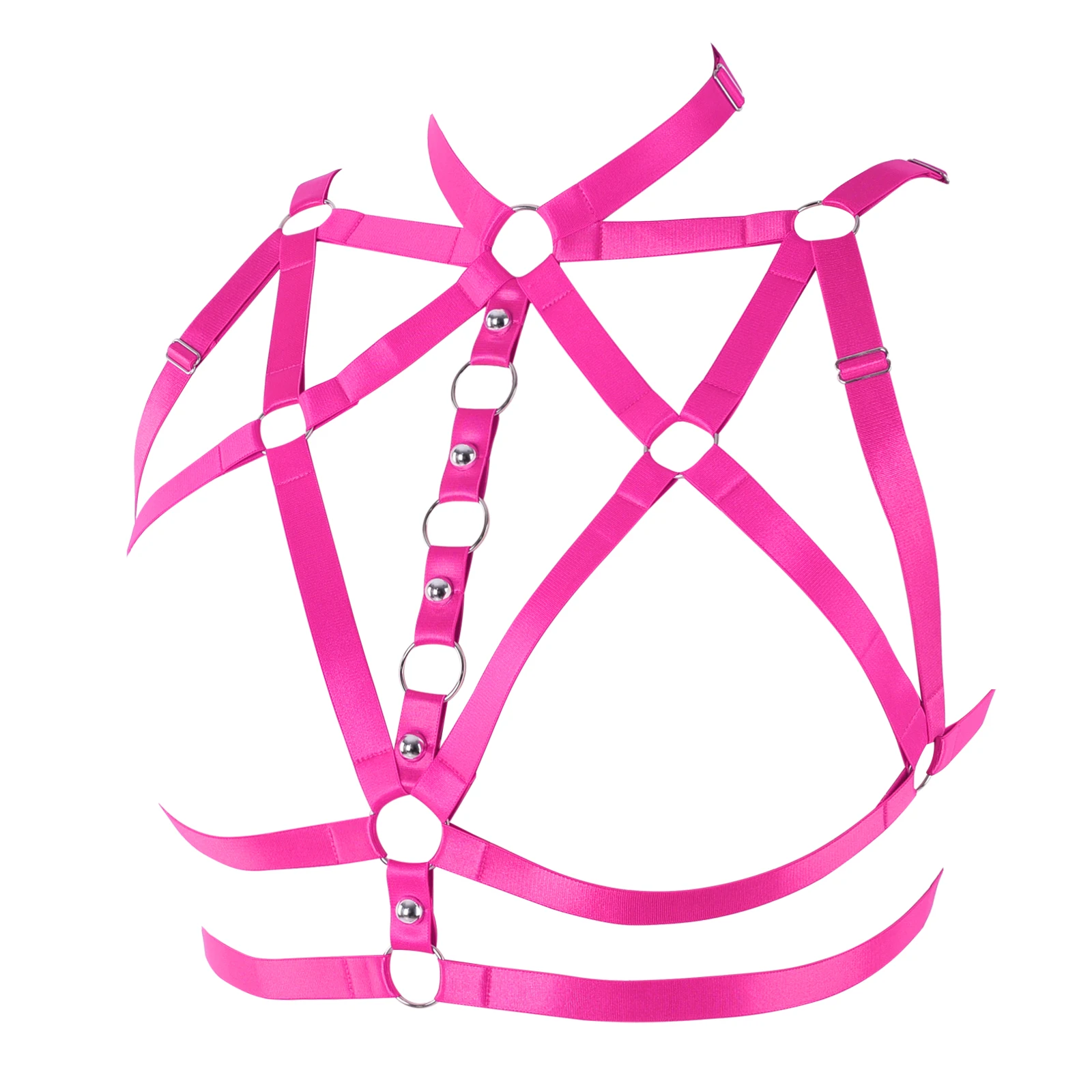 

Women Red Fashion Harness Cage Bra Sexy Harness Bra Adjustable Strap Strappy Bra Top Festival Bra To Honeymoon Lingerie
