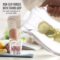 A84E-Fruit Water Pitcher 2.5L With Removable Lid And Infuser Rod,Beverage Jug For Drinks, Lemonade, Juice And Iced Tea 4