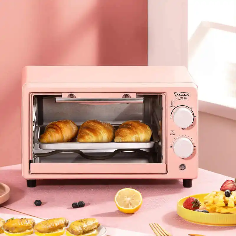 Multifunctional Electric Oven Cute Mini Small Oven Light Pink Toaster Oven  Electric Oven for Baking Bread