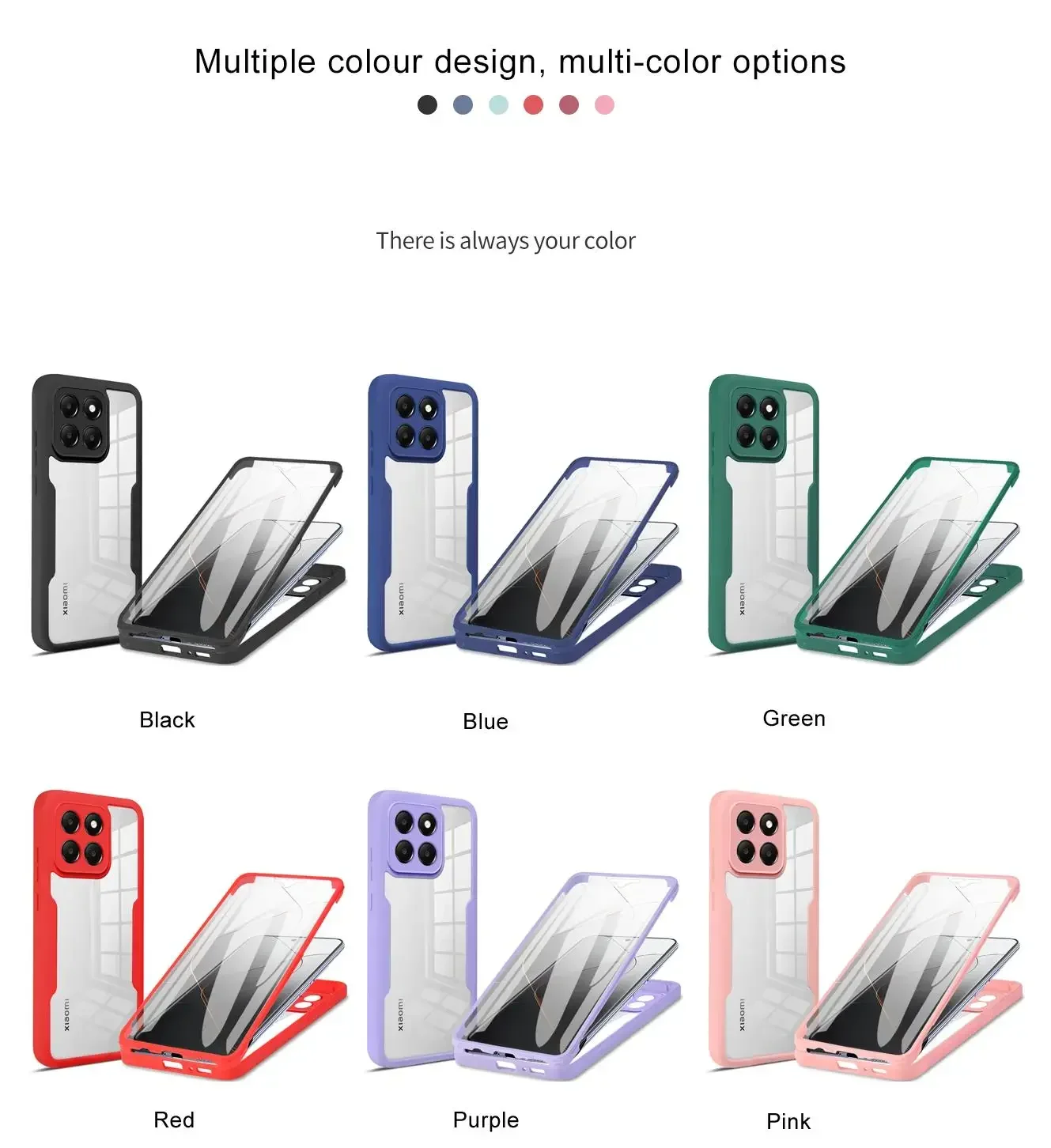 360 Coque complète pour Xiaomi 14 13 12 11 10 Lite Ultra POCO M3 X3 NFC X4 M4 X5 F5 Pro Coque Double face Funda Protect_voghion.com