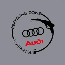 Premium Car Fuel Tank Cap Sticker Decal - Stylish Auto Decoration Accessory (Black for Audi)