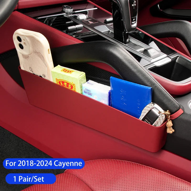 

For Porsche 2018-2024 Cayenne Center Console Gap Storage Box Car Central Armrest Organizer For Key Phone Holder Auto Accessories