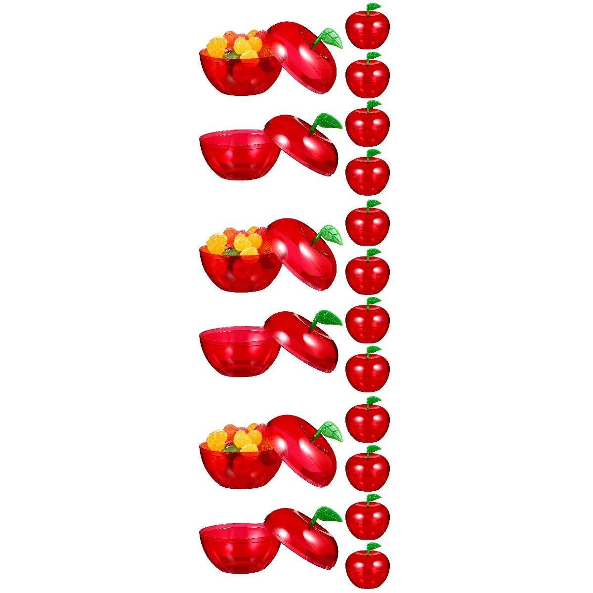 

Apple Container Candy Boxes Wedding Favor Fillable Ornaments Ball Diy Plastic Bobbing Apples Decorations Holiday Birthday Party