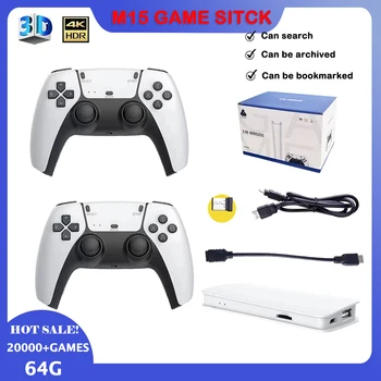 Videogioco Sticks M15 pro Console 2.4G Doppio controller wireless Game Stick 4K 20000 giochi Gioco retrò Per ropshiopping Regalo di Natale 1