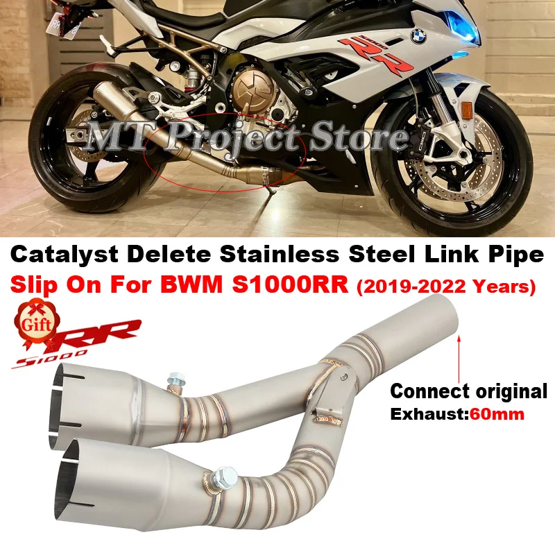 

Motorcycle Exhaust Middle Link Pipe Slip On For BMW S1000RR S1000rr S1000 RR 2019 - 2023 S1000R 2021 - 2023 Muffler Escape