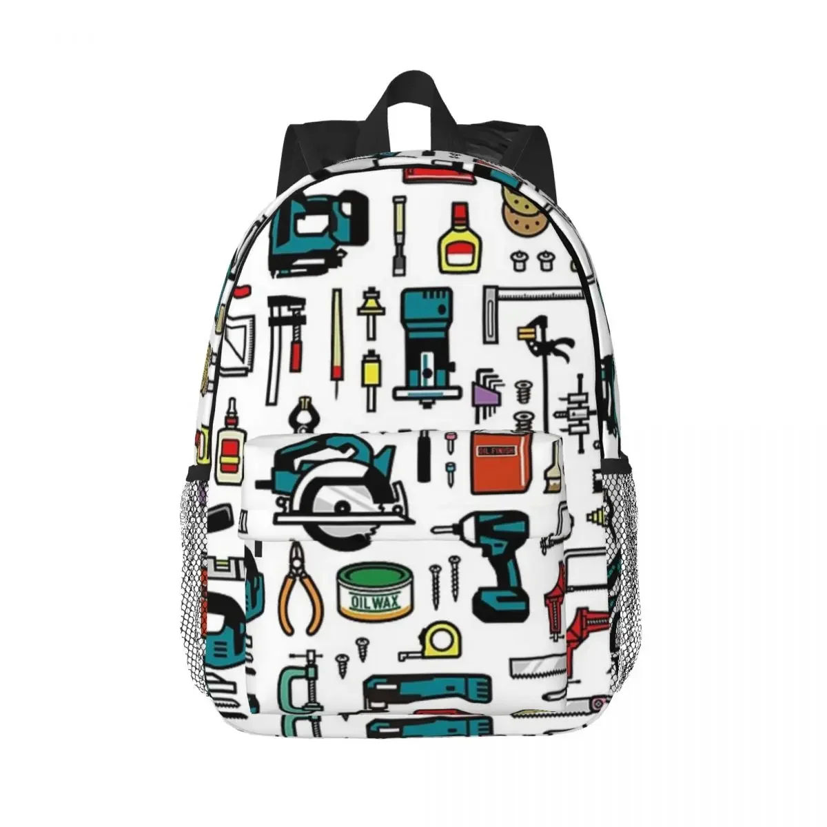

Woodworking Tools Backpacks Boys Girls Bookbag Cartoon Students School Bags Travel Rucksack Shoulder Bag Large Capacity