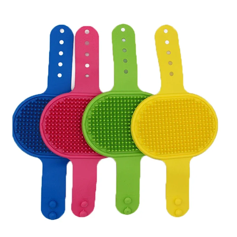 Dog Shower Brush Silicone Pet Massage Brush Short Haired Cat Scrub Shower Gloves cat grooming brush pet grooming gloves