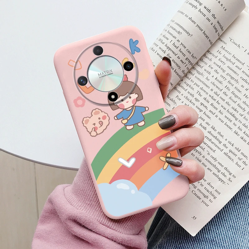 Cute Cat Silicone Soft Back Case with Lovely Cartoon Design