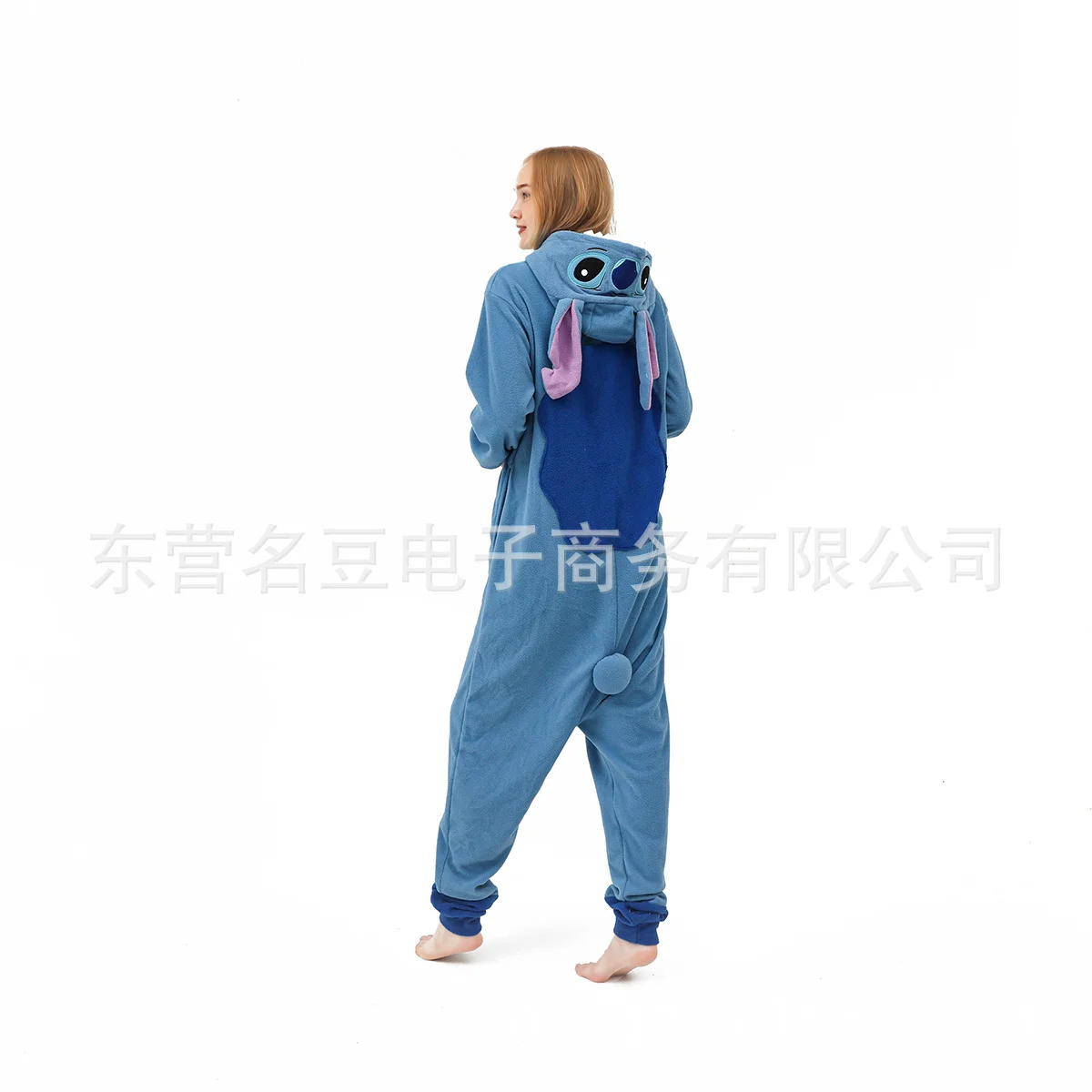 Stitch Kigurumi Onesie Kawaii Teenagers Women Pajamas Flannel Warm Soft Overall Onepiece Night Home Sleeping Jumpsuit