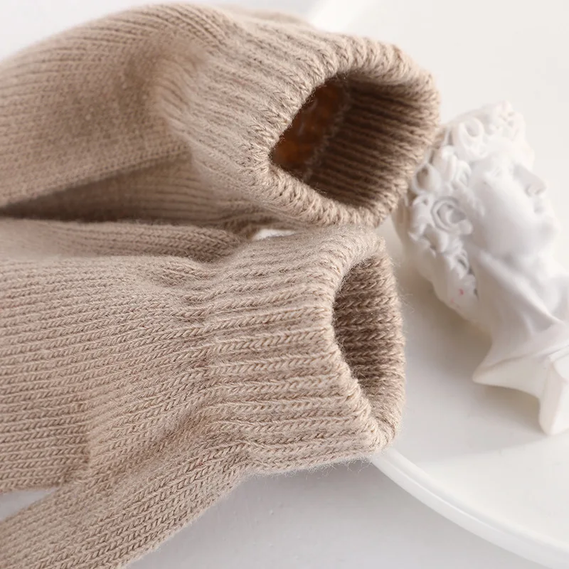 Children Kids Girls Boys Winter Knitted Gloves Solid Color Keep Warm Full Finger Mittens Toddlers Outdoor Wrist Gloves