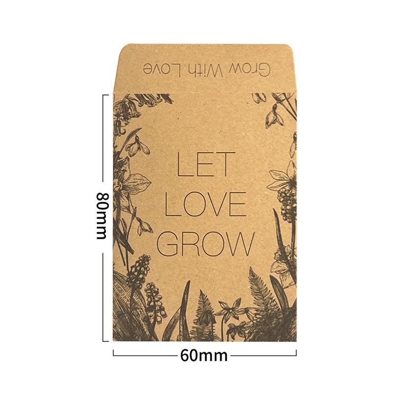 Kraft Paper Envelopes Seed Storage Envelopes 100PCS Self Sealing Seed Packets