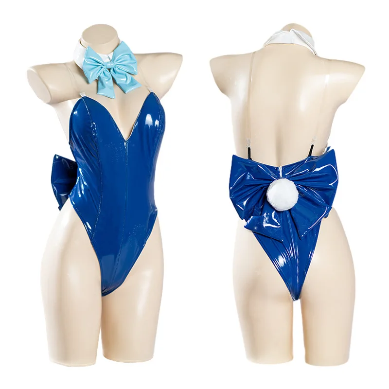 

Blue Archive Asuma Toki Cosplay Jumpsuit Cute Bunny Girl Halloween Costume for Women Backless Catsuit Bodysuit with Bowknot Tail