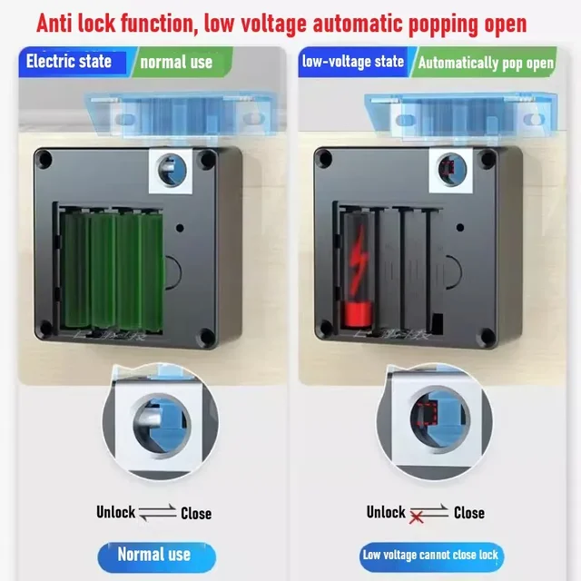 TTlock Smart Drawer Lock 13.56Mhz IC Card Sense Cabinet Lock Smart APP Unlock Invisible Electronic Lock Cabinet Drawer Locker 4