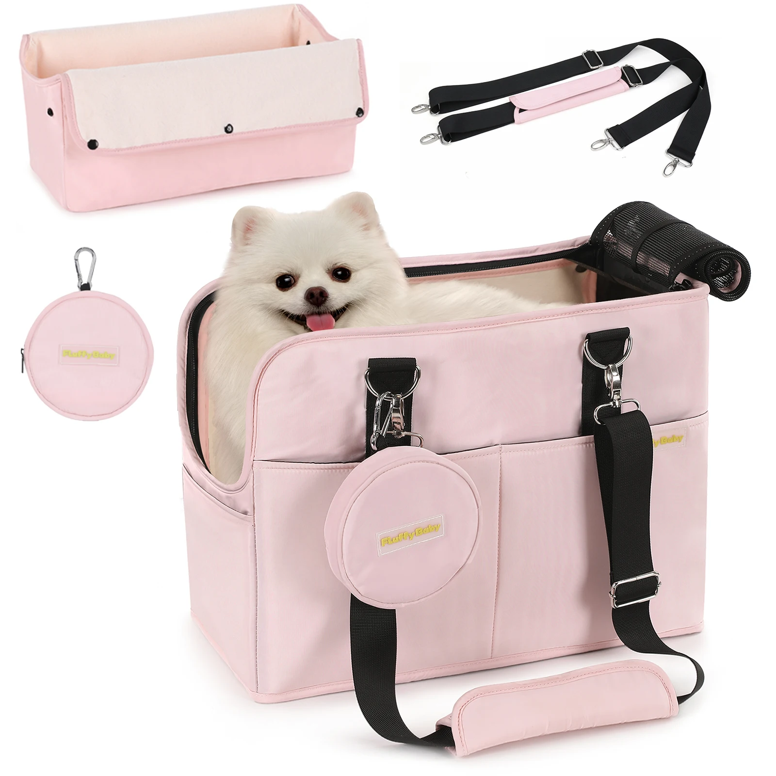 

Pet Carrier, Cat Carrier for Medium to Large Cats and Small Dogs, with Removable Liner Holds Dog Carriers