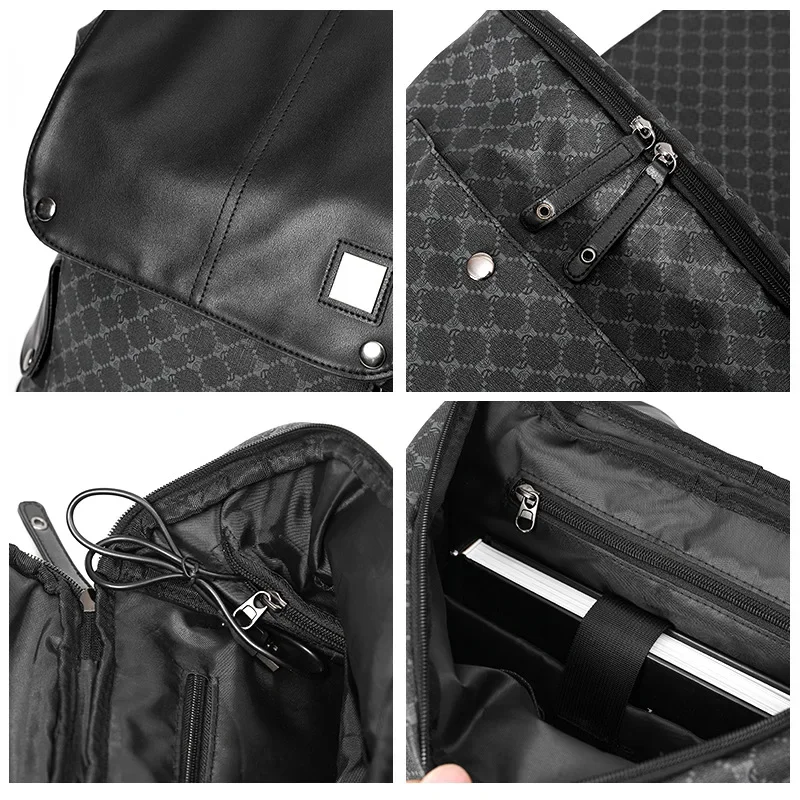 New Fashion Men's Backpack Fashion Floral Printed Travel Bags High Capacity Business Laptop Backpack Men Schoolbag Male Back Bag 5