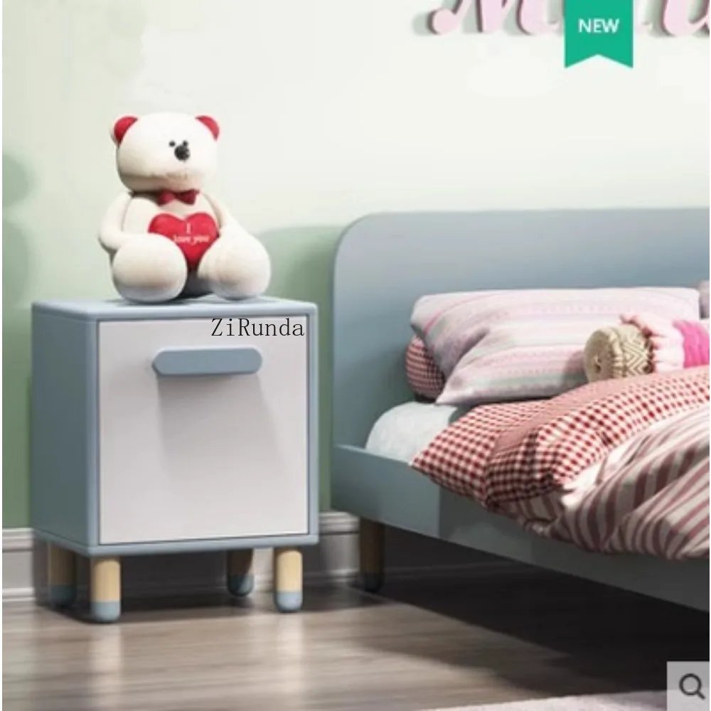 /Children's solid wood bedside table, cute bedside table, bedroom storage cabinet
