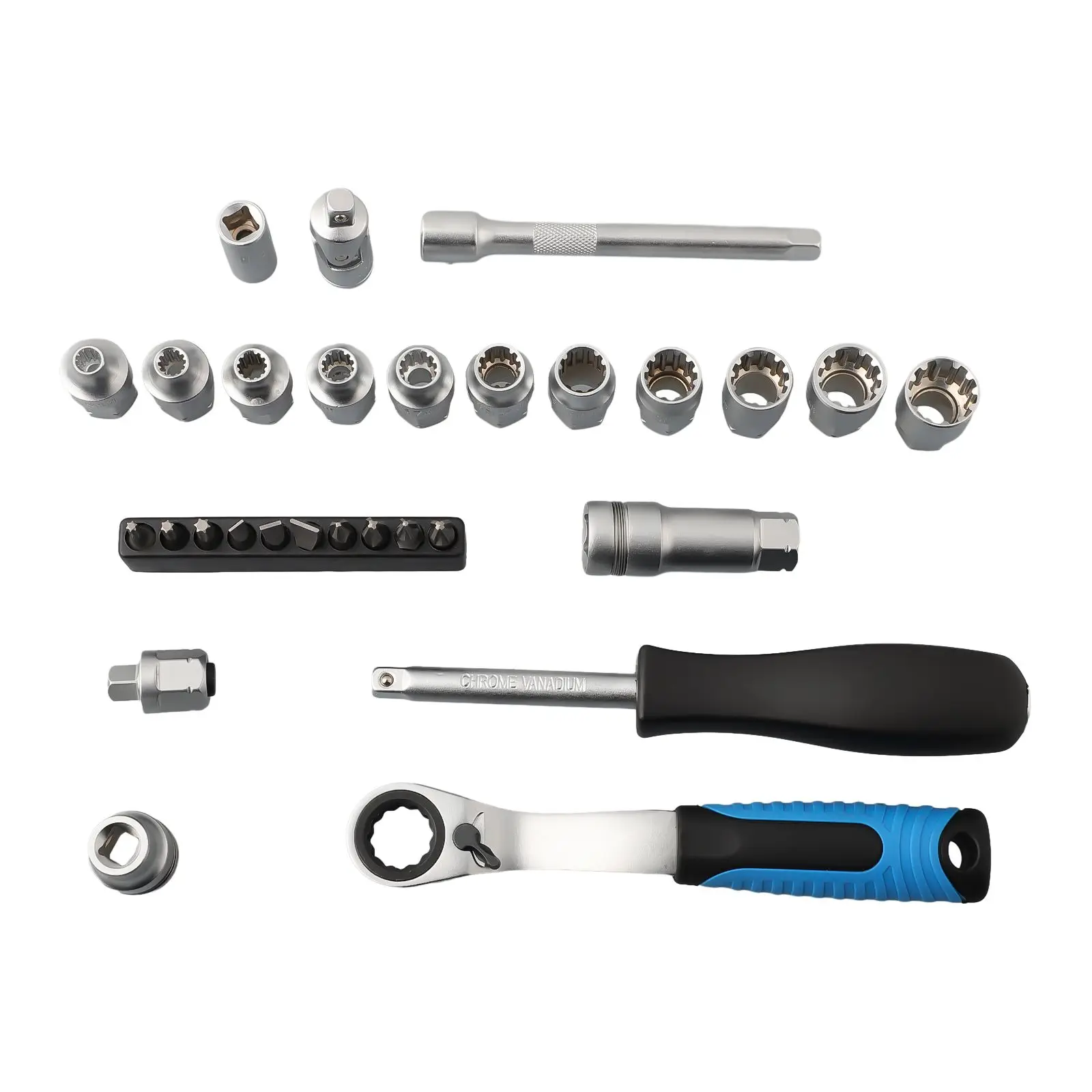 

Core Ratchet Socket Wrench Kit Chrome-vanadium Steel Efficient Screwdriver Torque Wrench Kit Automotive Repairs