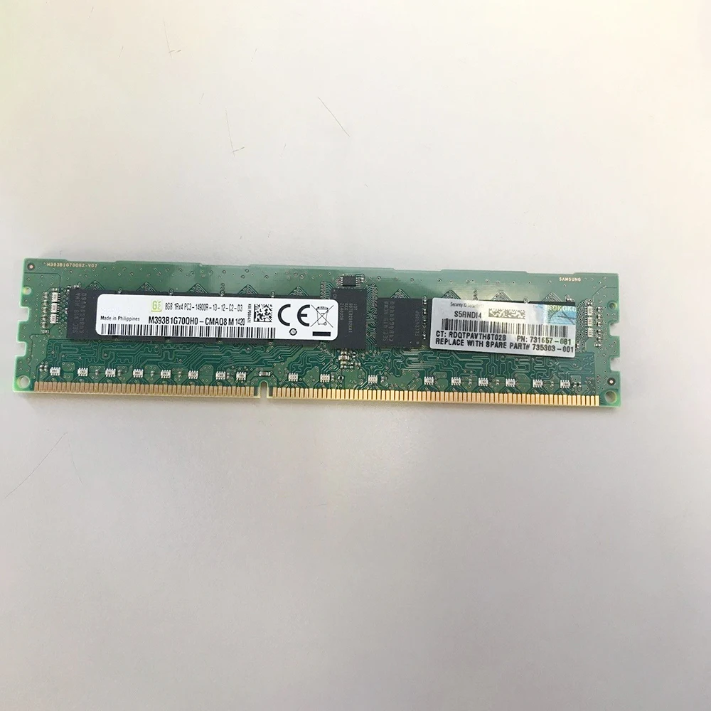 1PCS Server Memory 731761-B21 731657-081 735303-001 8GB DDR3 1866 1RX4 PC3-14900R 5 1PCS Server Memory 731761-B21 731657-081 735303-001 8GB DDR3 1866 1RX4 PC3-14900R - Image 3