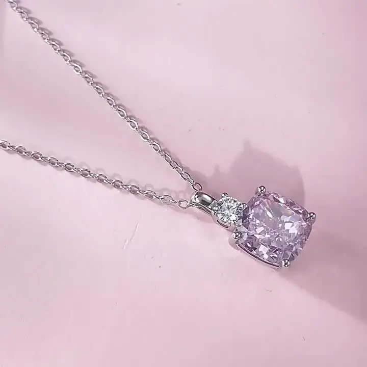 Серебряное ожерелье Wong Rain с розовым сапфиром