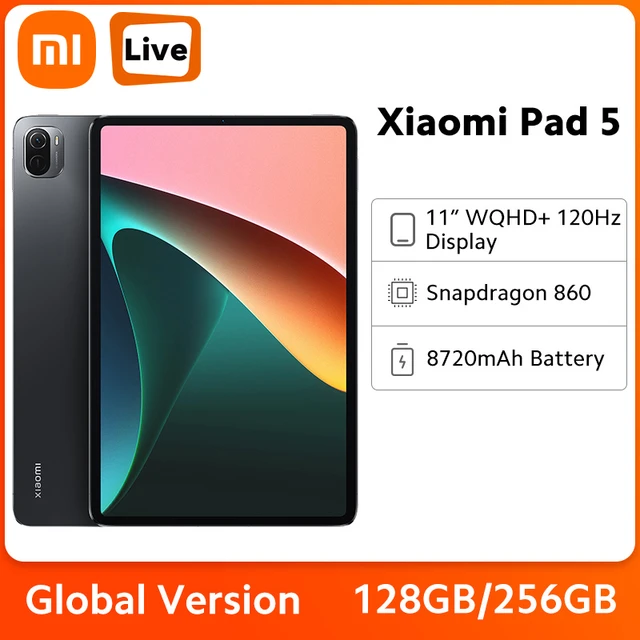 Version mondiale Xiaomi Mi Pad 5 4GO RAM 128GO/256GO ROM Tablettes 11 WQHD  + 120Hz Display Snapdragon 860 8720mAh Mi Tablette 5 - AliExpress