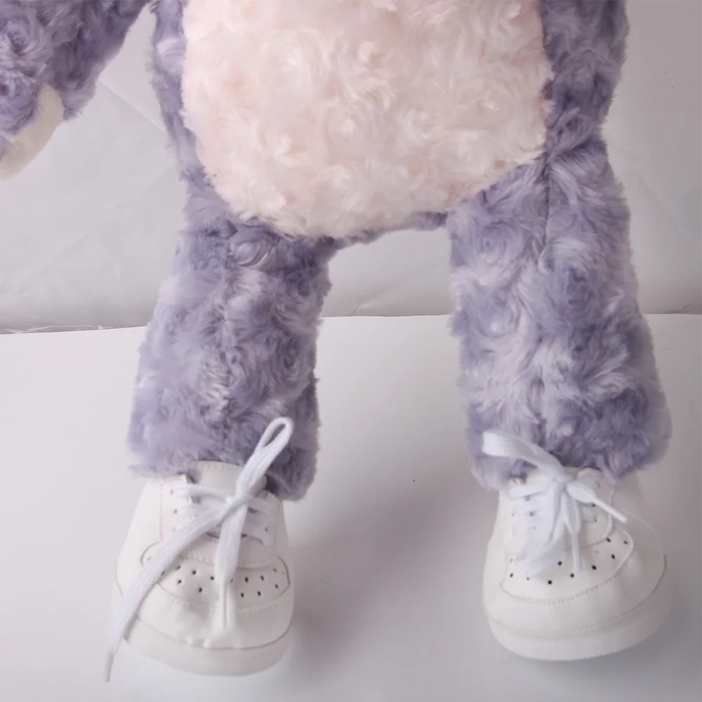 

8.5cm Doll Shoes White Leather Shoes Canvas, Sneakers Bow DollHouse Accessories Children's Gifts
