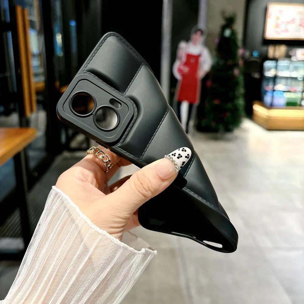 Shockproof Soft TPU Back Cover with Down Jackets Air-Bag Design
