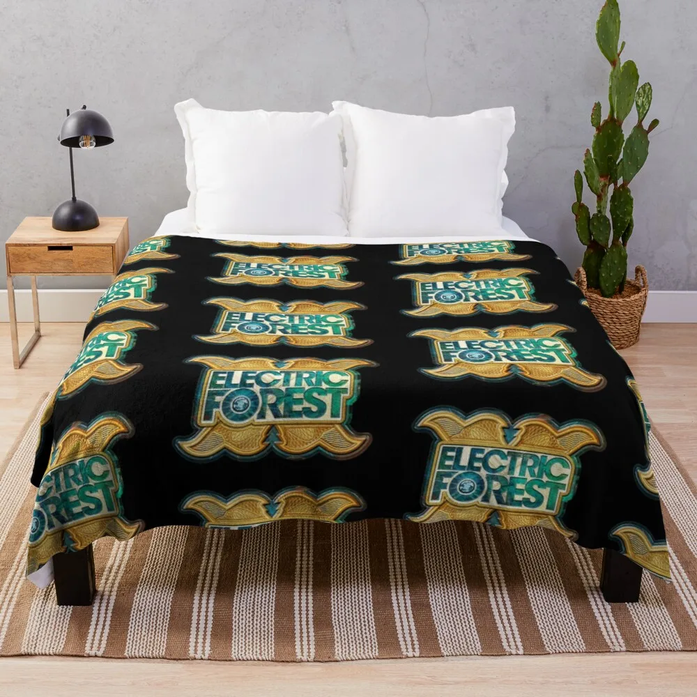 

ELECTRIC FOREST DECADE ONE FESTIVAL Throw Blanket Furry Blanket Custom Blankets Flannel Blanket
