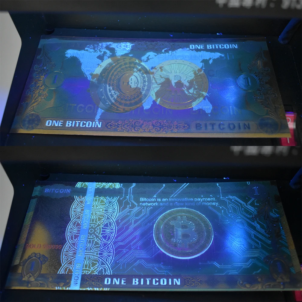 하나의 BITCOIN 골드 지폐 미국 사향 지원 통화 재미 파티 게임 돈 가짜 monney 홈 인테리어 도매 항목
