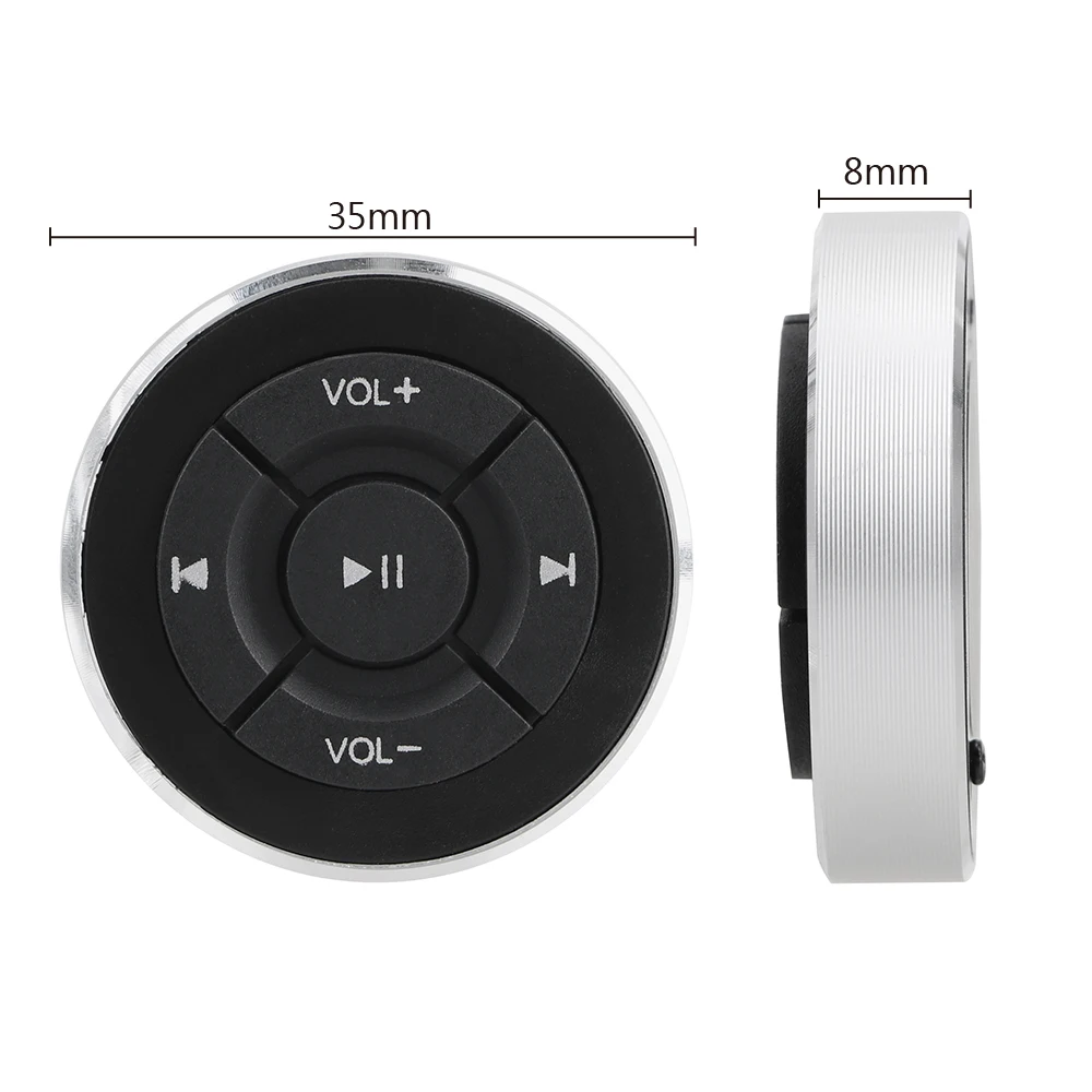 Car Steering Wheel Wireless Remote Controls Motorcycle Bike Bluetooth Media Volume Button For IOS Android Phone Tablet