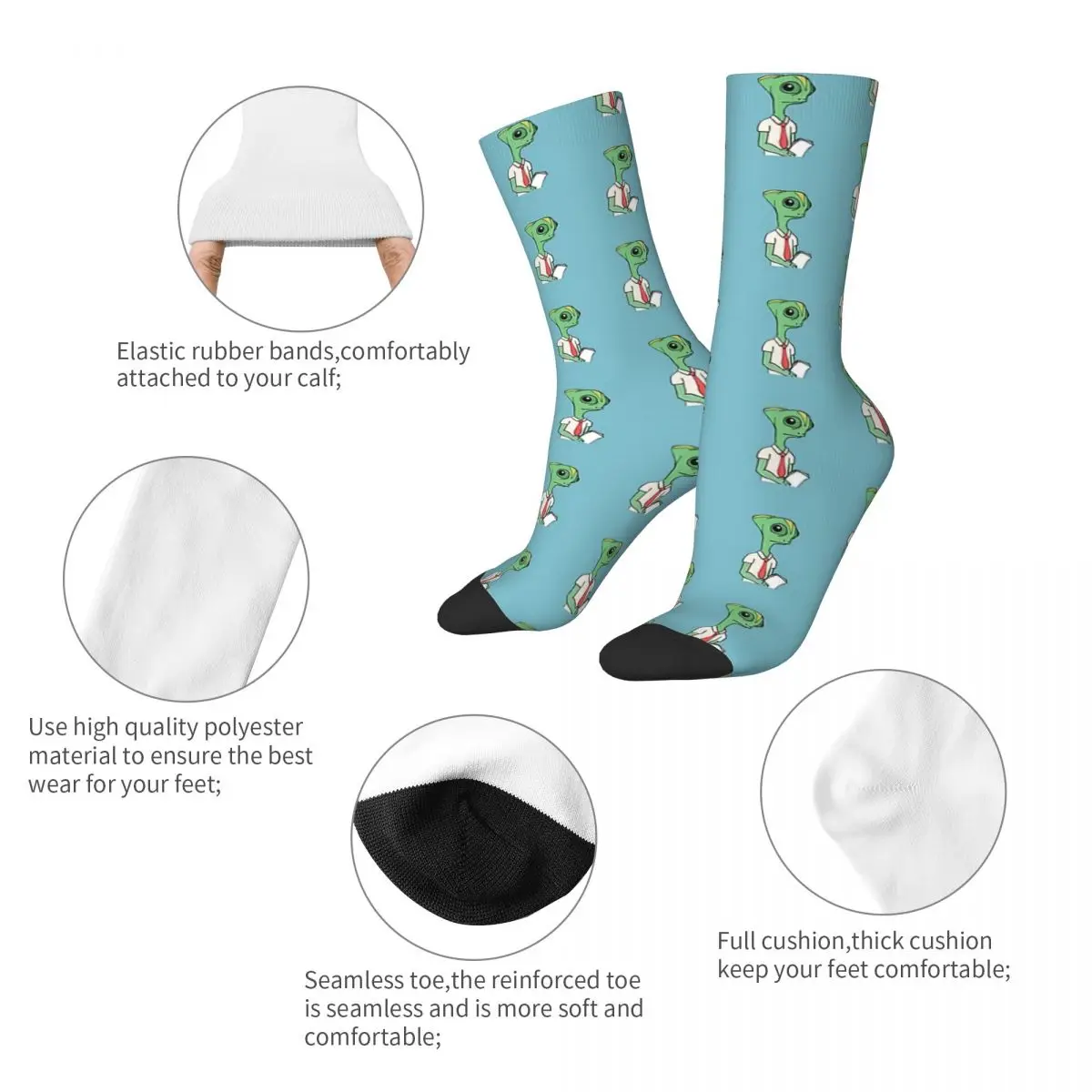 Office Chameleon sockings Long Socks Harajuku Comfortable Breathable Happy Gift sockings For Unisex