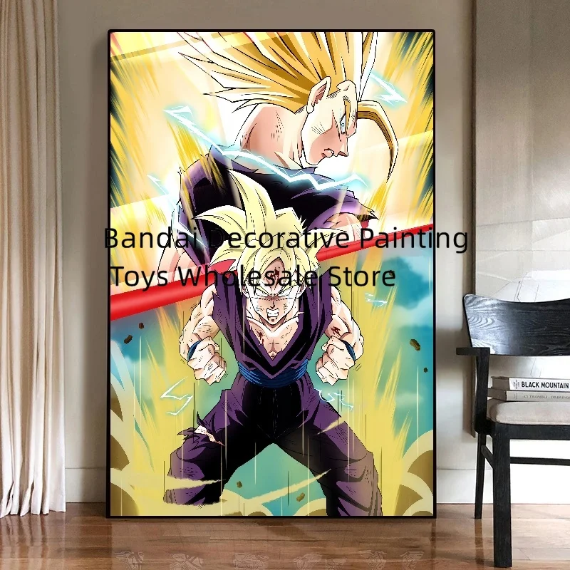 ドラゴンボールアニメクラシックポスター,キャンバス絵画,超サイヤ人