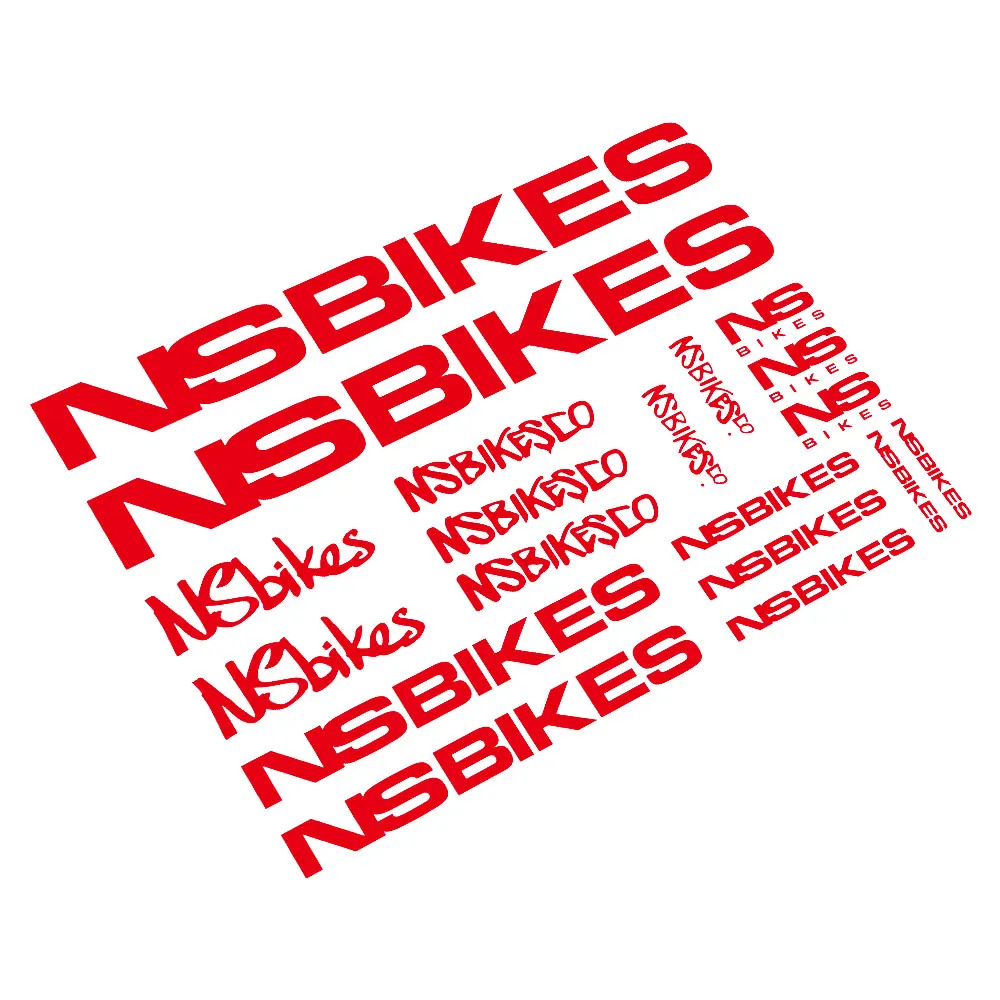 20 Autocollants Vinyle NS BIKES Multicolores - Déco Pour Cadre Vélo VTT MX
